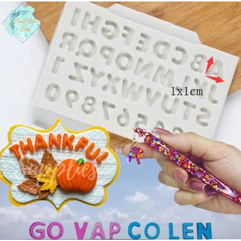 Khuôn bảng chữ cái và số size nhỏ dùng trong resin, nến, thực phẩm