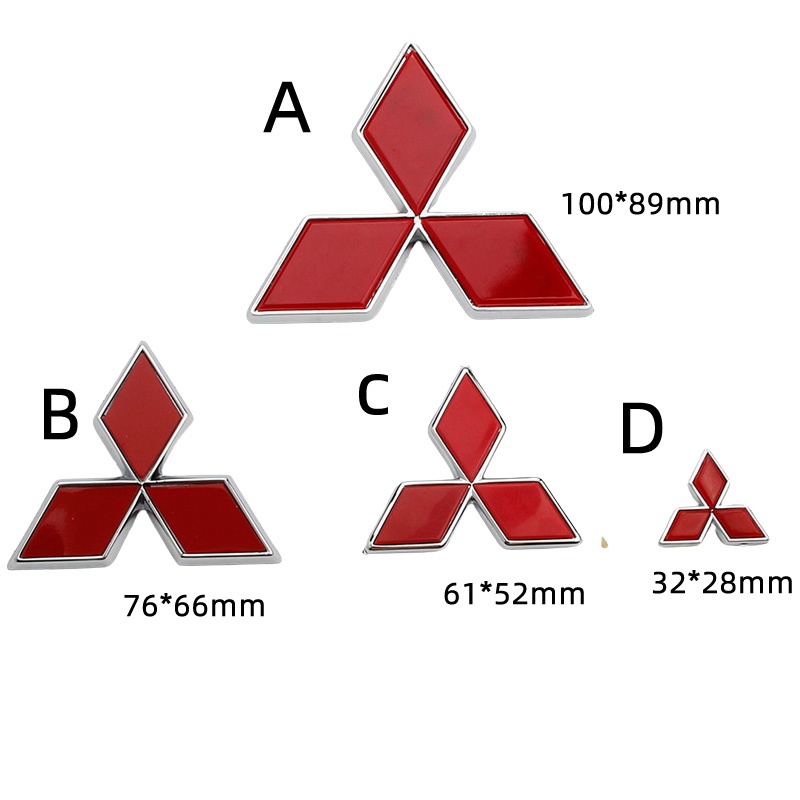 1 ✿ Logo Dán Nắp Cốp Xe Hơi Mitsubishi Bằng ABS Thay Thế Chuyên Dụng