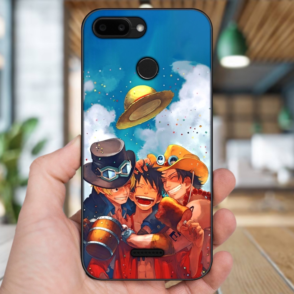 Ốp lưng Xiaomi Redmi 6 viền đen in hình Ace One Piece