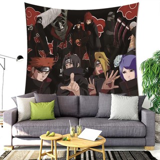 Thảm vải treo tường hình anime naruto Nhật bản trang trí phòng ngủ