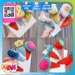 Phụ kiện tóc nam nữ, Kẹp mái mỏ vịt thú hoạt hình, trái cây nhồi bông siêu đẹp - thương hiệu Vợ Chồng Tôi