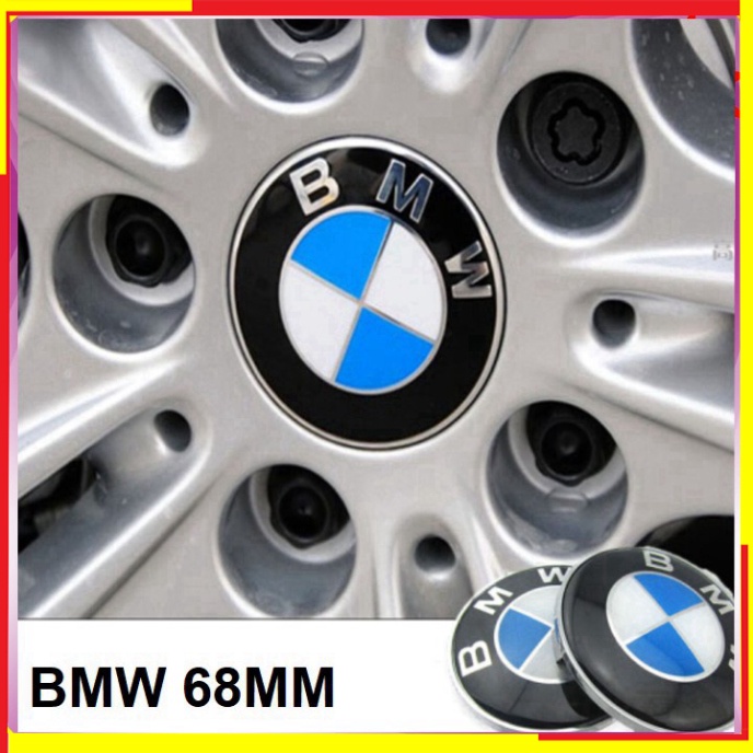 [GIÁ SỐC - HÀNG CHÍNH HÃNG] Logo chụp mâm, ốp lazang bánh xe ô tô BMW, đường kính 68mm - Mã sản phẩm BMW68