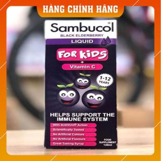 [Hàng Xịn - Giá Tốt] Siro Sambucol Liquid bổ sung vitamin C giúp bé yêu tăng đề kháng ăn ngon ngủ ngon chai 120ml