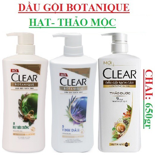 Dầu gội Clear 900ml bạc hà, thảo dược