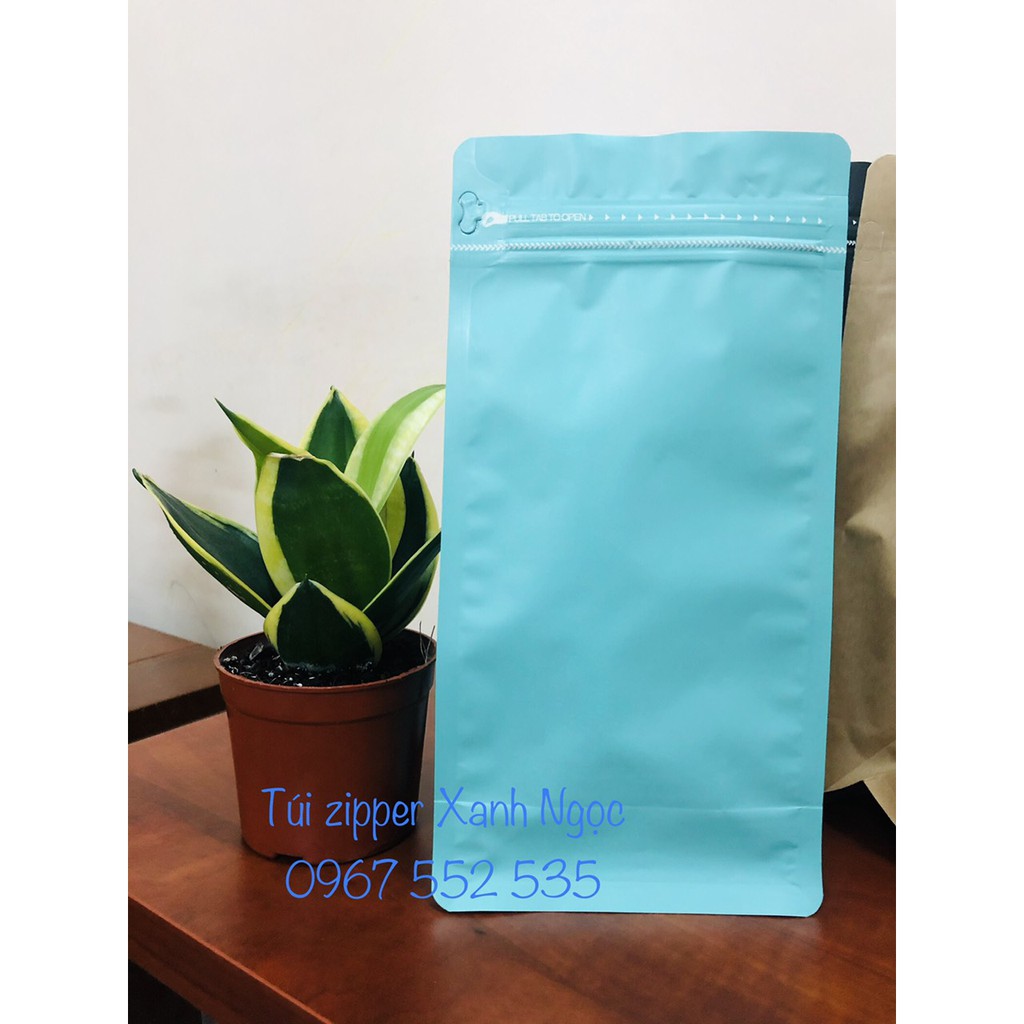 1kg túi zipper đựng cafe có 8 cạnh đáy vuông - Màu đỏ - Đen - Trắng