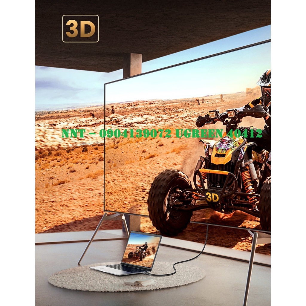 Cáp HDMI 2.0 dài 5m hỗ trợ full HD 4Kx2K chính hãng Ugreen 40412 cao cấp chính hãng