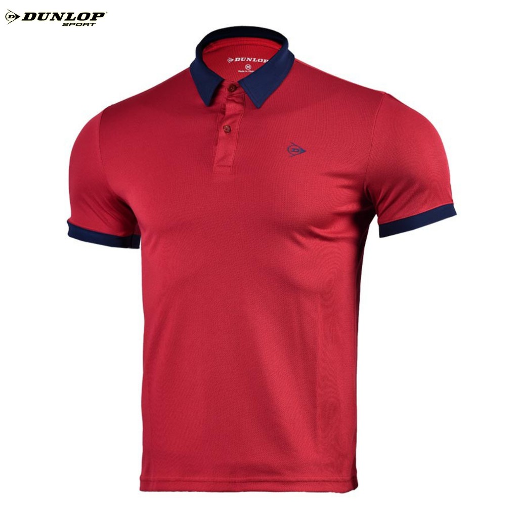 Áo Tennis nam Dunlop - DATES9091-1C-DRD (Đỏ đậm) Hàng chính hãng Thương hiệu từ Anh Quốc đổi trả miễn phí