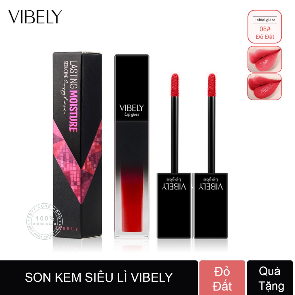 Son kèm siêu lì Vibely Lasting Moisture cao cấp