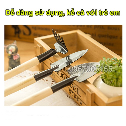 Bộ dụng cụ làm vườn mini 3 món tiện dụng