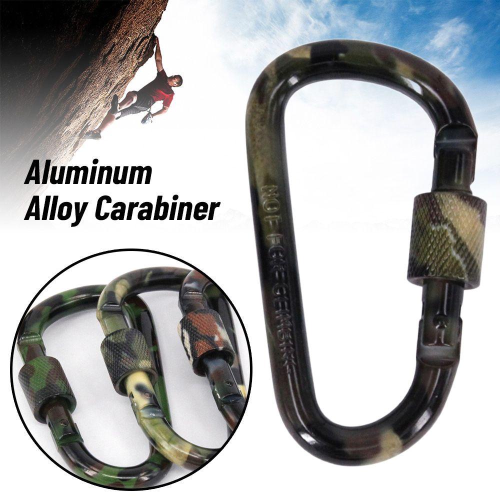 Bộ 2 Móc Khóa Leo Núi Bằng Hợp Kim Nhôm Màu Đen Chất Lượng Cao