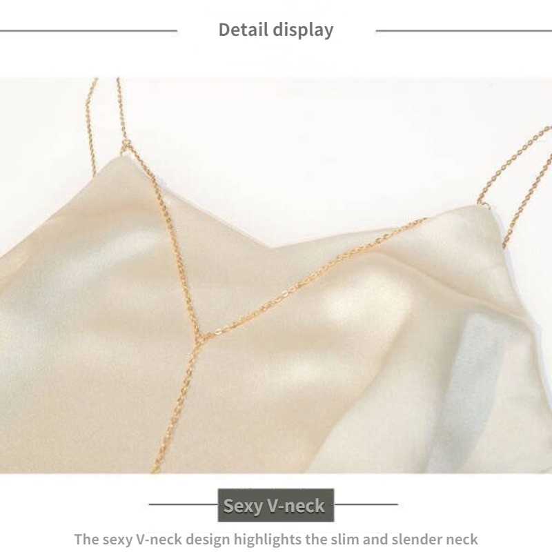 Áo Hai Dây Cổ Chữ v Màu Sắc Trơn Quyến Rũ Dành Cho Nữ