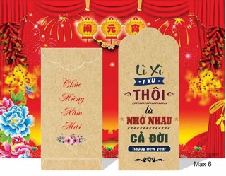 Combo 225 Bao Lì Xì Tết