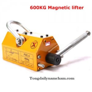 Nam châm nâng tay gạt PML 600KGS, Cẩu từ nam châm vĩnh cửu sức nâng 600kg
