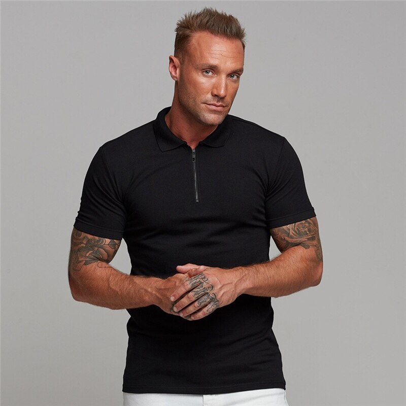 Brand New Mens Short Sleeve Polo Shirts Cotton Mens Shirts Casual Fitness Fashion Polo Shirt Clothing Trend Sport Polo Shirts