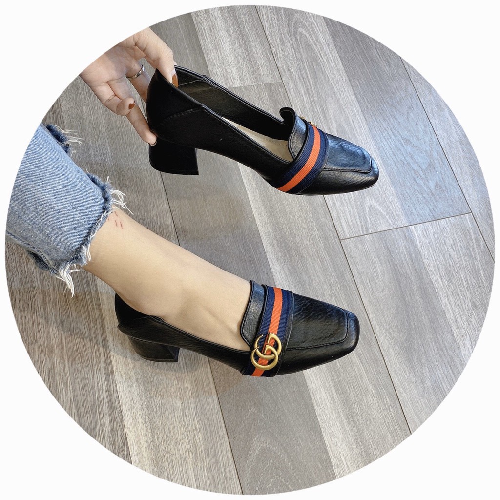 ⚡GIÀY CAO GÓT ĐẾ VUÔNG 5P SANG CHẢNH