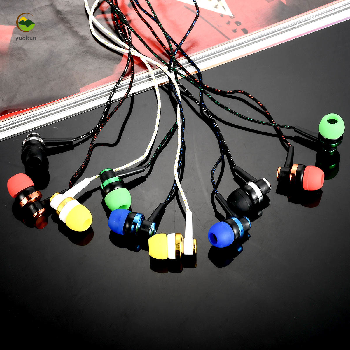 Tai nghe nhét trong stereo dây bện với giắc 3.5mm dành cho điện thoại thông minh | WebRaoVat - webraovat.net.vn