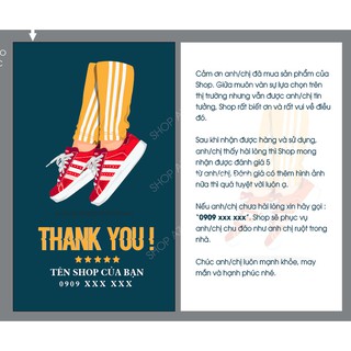 500 thẻ cảm ơn khách hàng - mẫu shop bán giày