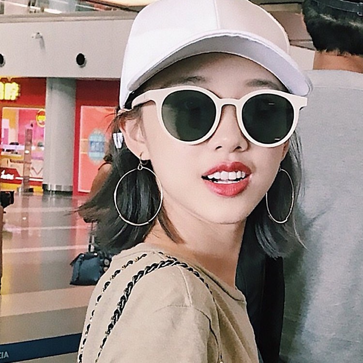 Kính mát nam nữ mắt tròn chống tia UV thời trang phong cách Ulzzang đẹp cute giá rẻ Hottrend HANASO 001