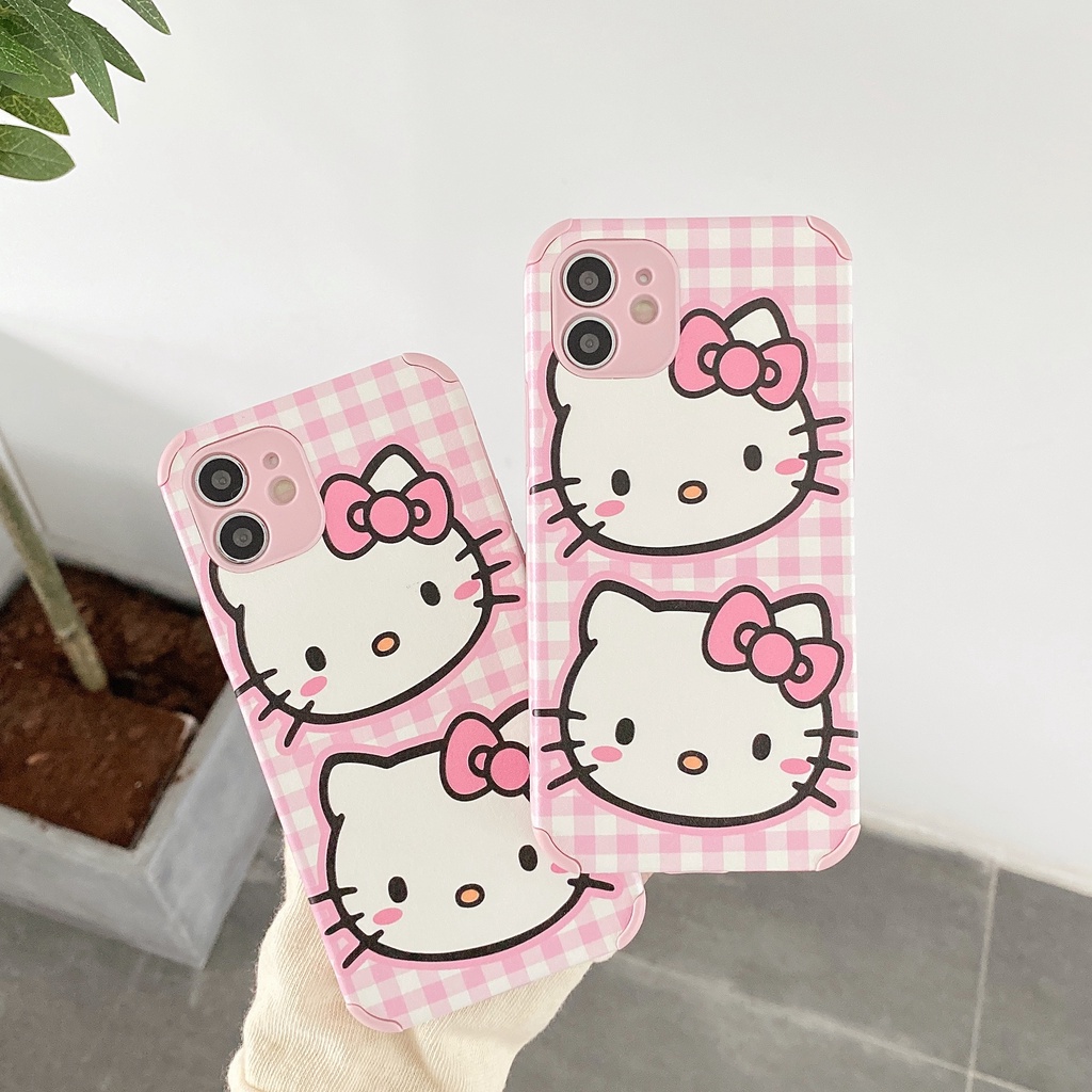 Ốp Điện Thoại Chống Sốc Họa Tiết Hello Kitty Cho iPhone 13 / 12 / 11 / X / 8 / 7P