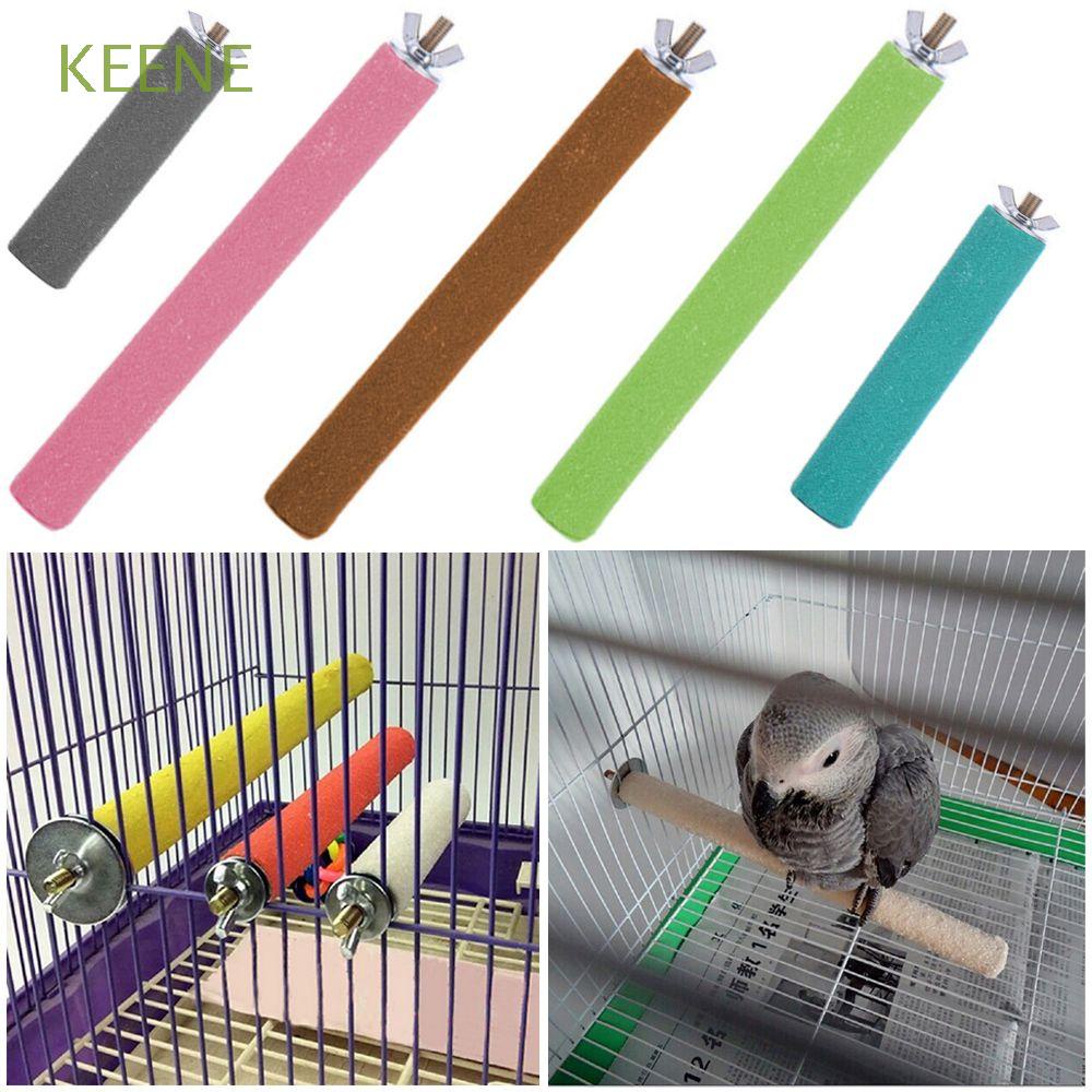 KEENE Color Random Hot Station Platform Bites Gnawing Paw Grinding Parrot Perches Stand Wood Pet Supplies Chew Toy Clean Paw Bird Cage