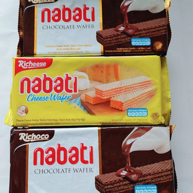 Bánh kem xốp nabati vị pho mai và sô cô la