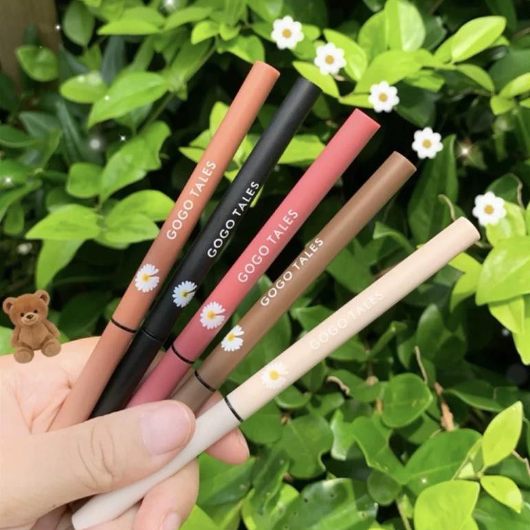 Chì kẻ mắt hoa cúc GOGO TALES nét sắc mảnh chống nước lâu trôi Waterproof Crayon Eyeliner