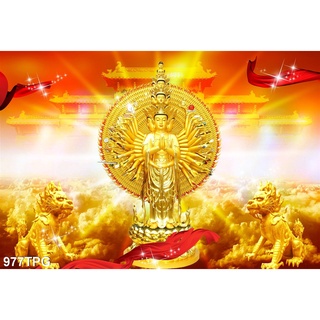 TRANH DÁN TƯỜNG 3D PHẬT BÀ NGHÌN TAY NGHÌN MẮT - TRANH DÁN BÀN THỜ PHẬT