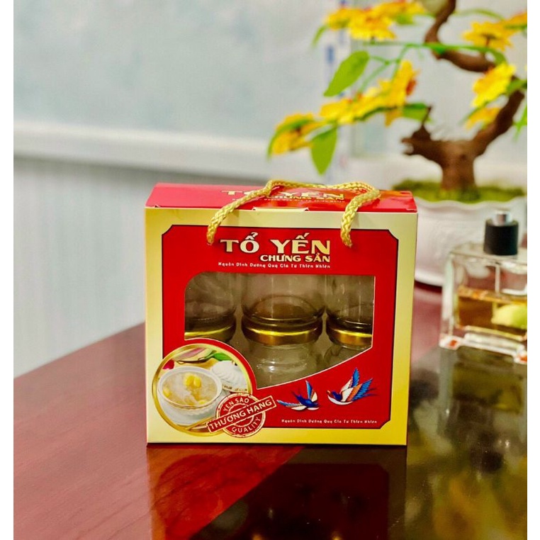 TÚI GIẤY ĐỰNG 6 HŨ YẾN CHƯNG SẴN 70ML - LOẠI KO KHAY