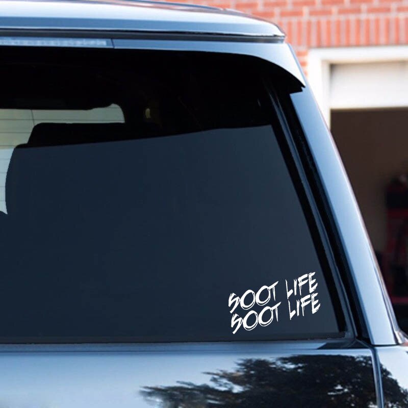 Decal dán trang trí xe hơi họa tiết Soot Life bằng chất liệu Vinyl kích thước 14CM*6CM