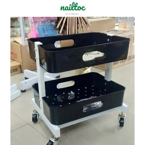 Xe đẩy nail spa 2 tầng
