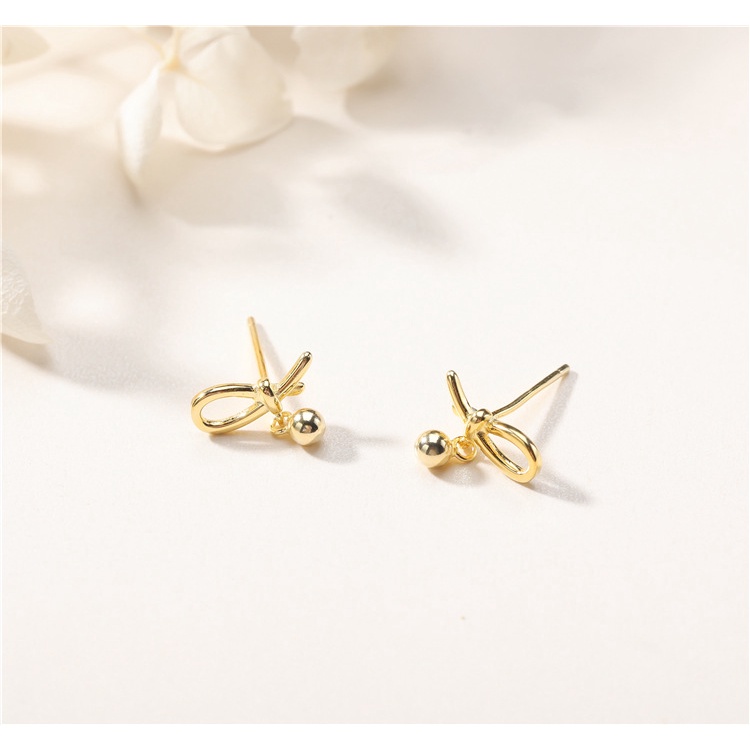 Bông Tai Nữ Bạc 925 ERASHOP 079623 - Cánh Nơ Hột KL Đơn Giản, Phù Hợp Đi Tiệc, Đi Chơi, Siêu Rẻ Đẹp