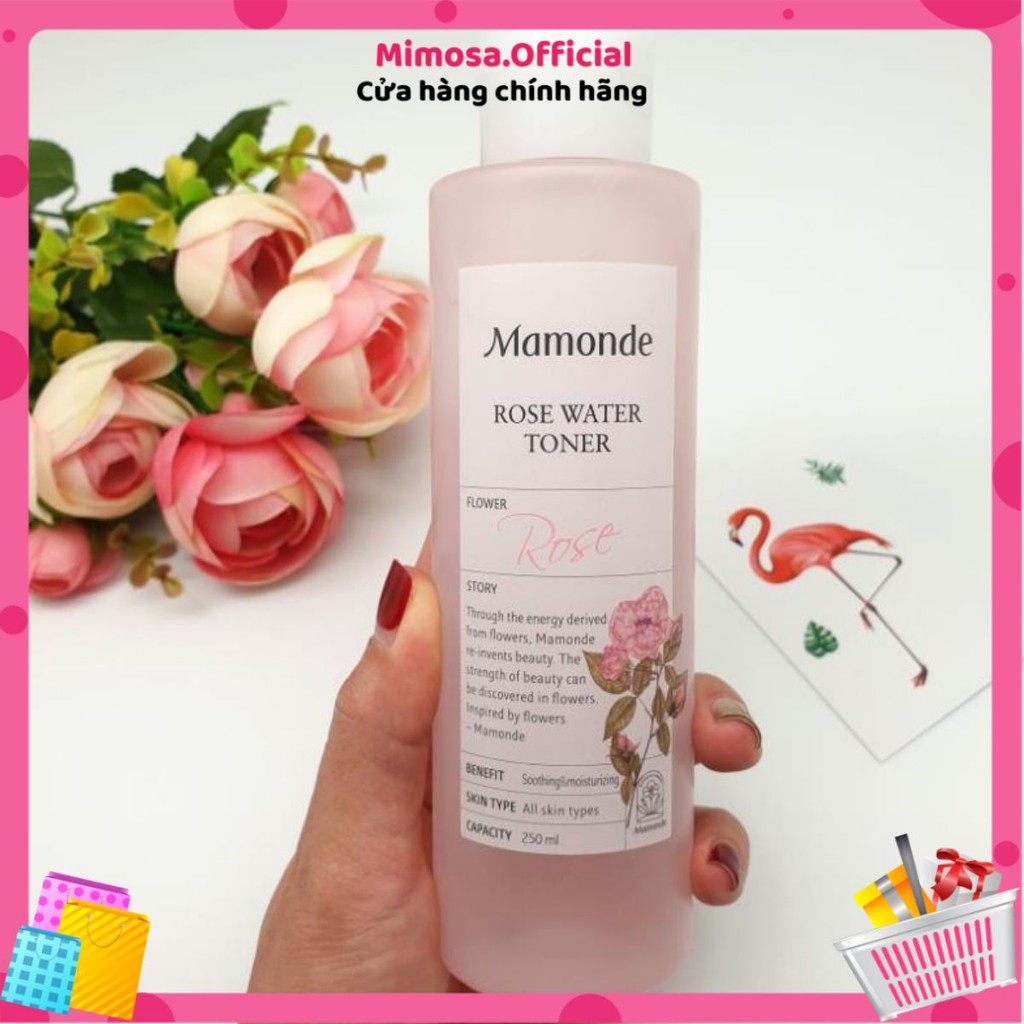 🌺FREESHIP🌺 Nước Hoa Hồng Kiềm Dầu, Se Khít Lỗ Chân Lông Mamonde Toner 250ml