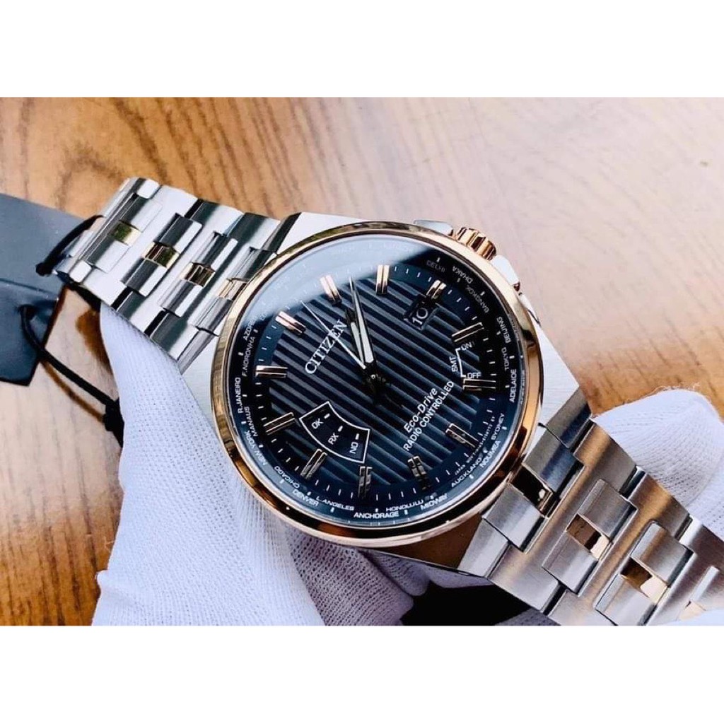 ĐỒNG HỒ - NAM - CITIZEN CB0166-54H WORLD PERPETUAL AT - PIN ECO-DRIVE - VỎ THÉP 316L