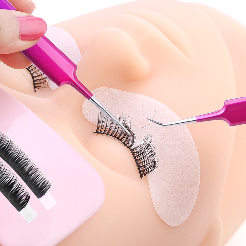 Hai dây kéo bằng thép không gỉ chuyên nghiệp mở rộng các công cụ lông mi 3D