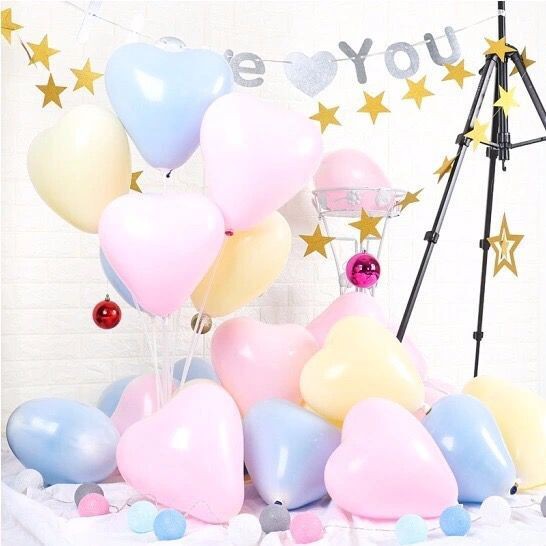 Set 100 Bong Bóng Kích Thước 10 Inch Màu Macaron Dùng Để Trang Trí Tiệc