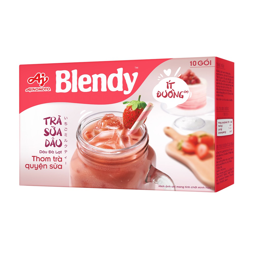 Combo 2 hộp Trà sữa Dâu Blendy (180g/ hộp)