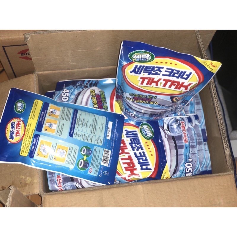 Combo 3 gói Bột Tẩy Lồng Máy - Vệ Sinh Lồng Máy Giặt Hàn Quốc 450g