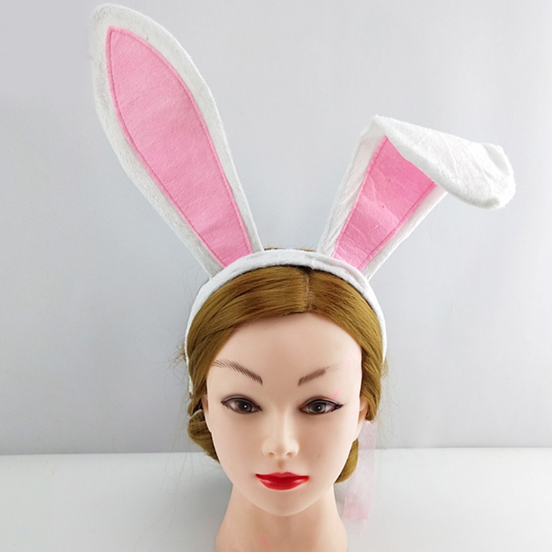 Băng Đô Tai Thỏ Dài Nhồi Bông Hóa Trang Phục Sinh