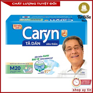 Bỉm tã dán người lớn Caryn siêu thấm size M 20 miếng