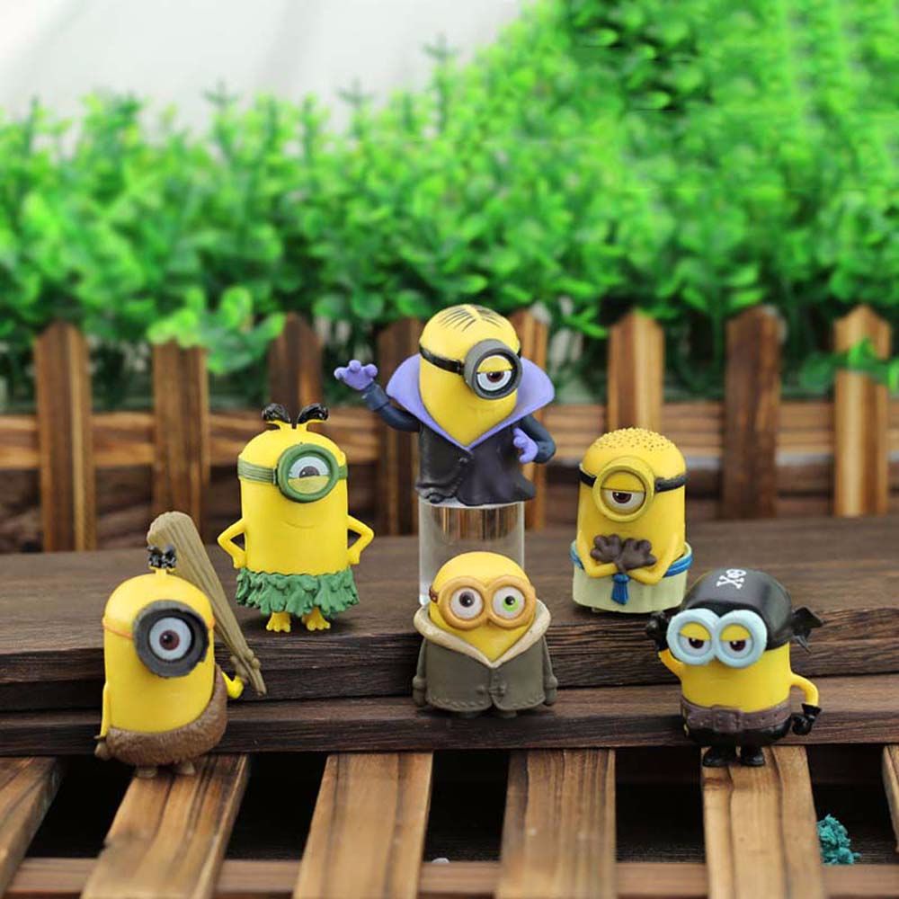 Set 6 / 10 / 12 Mô Hình Minion Dễ Thương Trang Trí