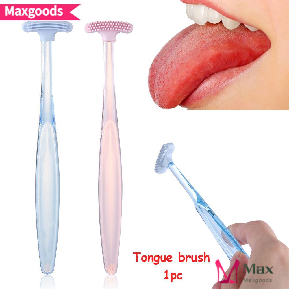 MAX=&gt; Soft Cleaner Brush Silicone Oral Clean Tongue Scraper  Health Care Tool Hot  Bad Breath Useful Hygiene Double sided Dental Care/Multicolor