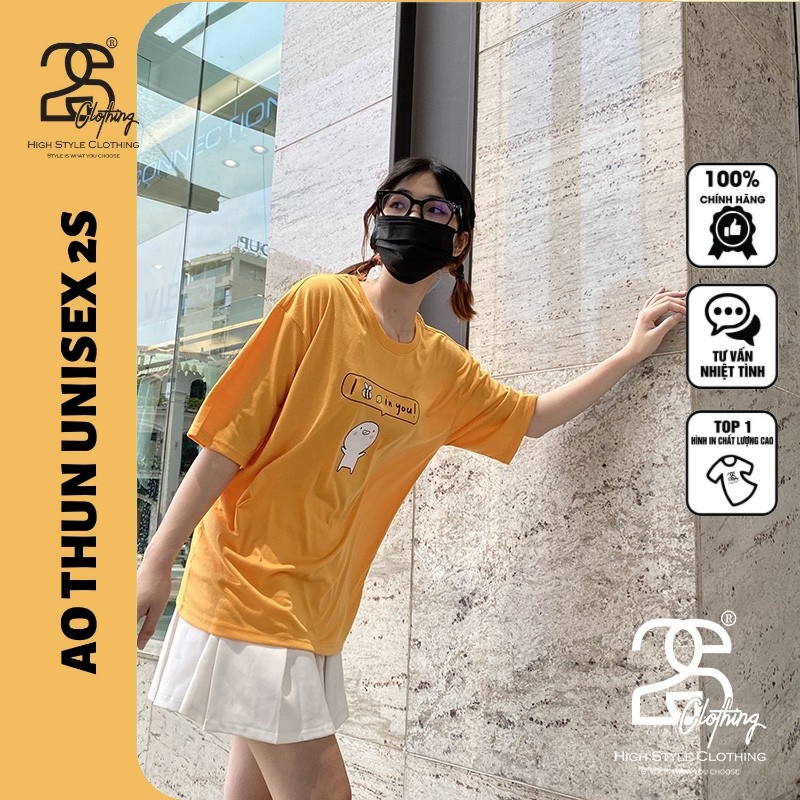 Áo Thun Unisex 2S Clothing - DK49 Form Rộng Tay Lỡ, Áo Phông Nam Nữ Freesize
