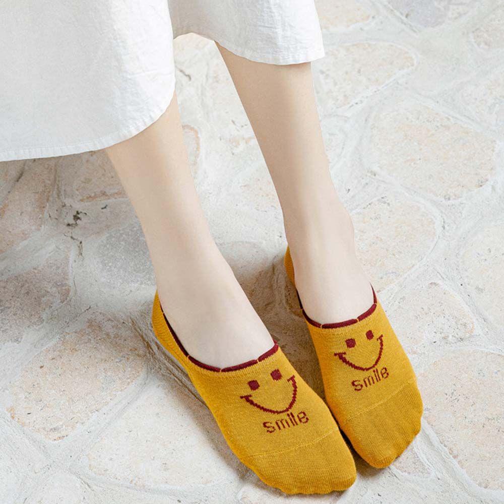 AROMA Tất Cổ Thấp In Hình Mặt Cười Dễ Thương