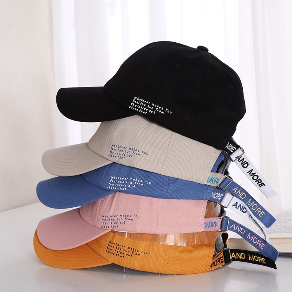 Mũ lưỡi trai chống nắng thêu chữ phong cách Hàn Quốc thời trang cho nam và nữ