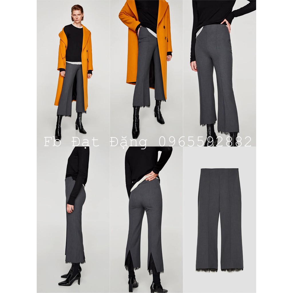Quần âu ống loe vải ren Zara size XS,S