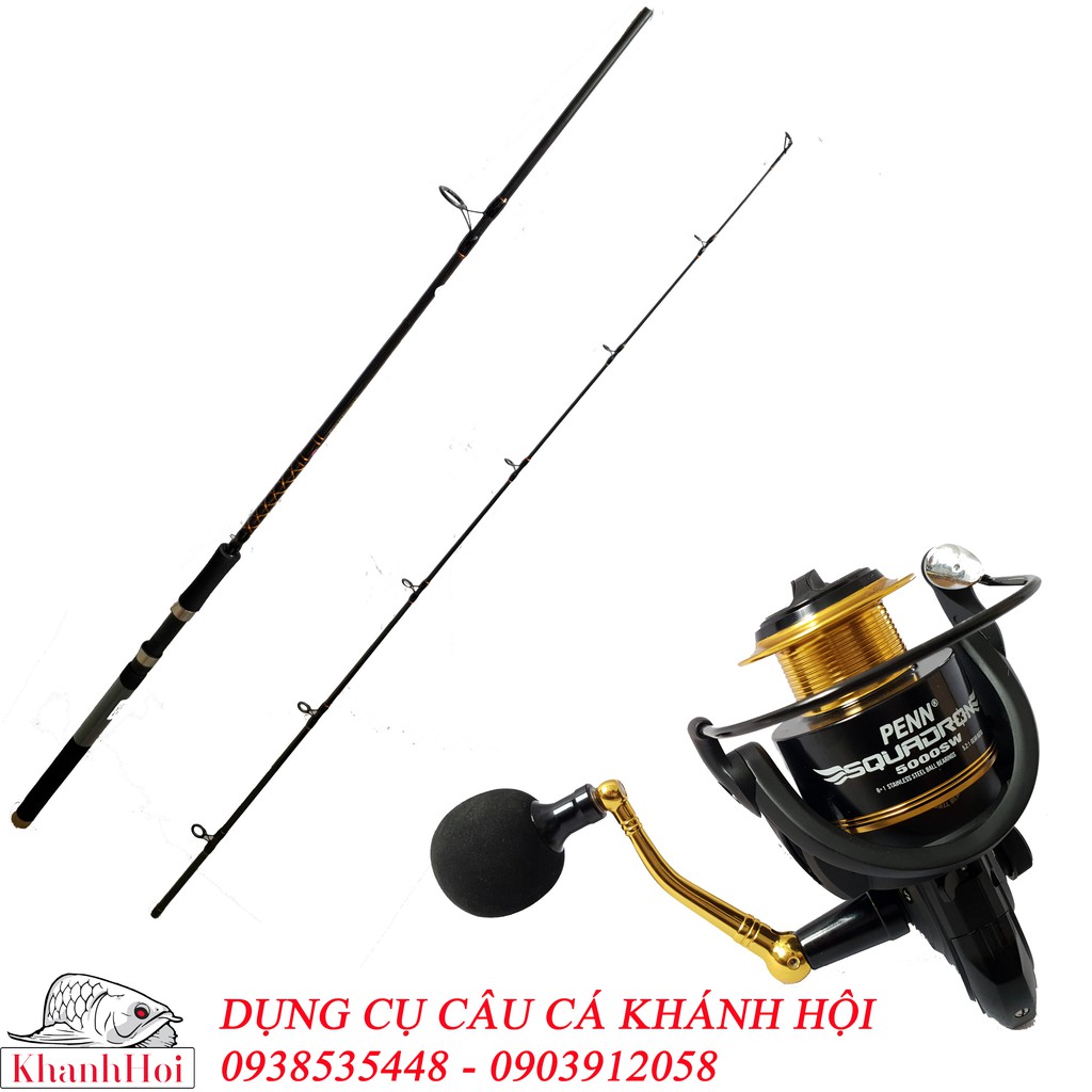 COMBO CẦN MÁY CÂU ĐẾN TỪ MỸ_PENN SQUARON_TẶNG BAO ĐỰNG MÁY