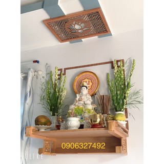 Tấm chống ám khói bàn thờ quan âm có hình hoa sen cực đẹp 40x60