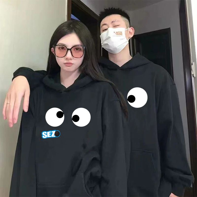 Áo hoodie IHKKE nhiều màu sắc tùy chọn dáng rộng phong cách Mỹ thời trang thu đông dành cho nữ