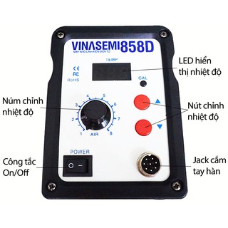 Vinasemi 858D Máy Khò Tự Ngắt 700W