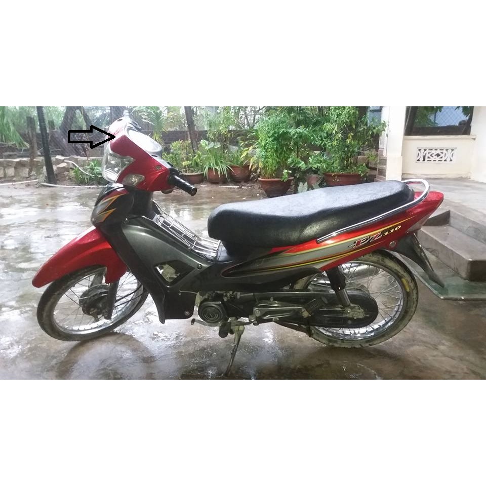 Ốp đầu trước xe Sym  Ez110 màu đỏ